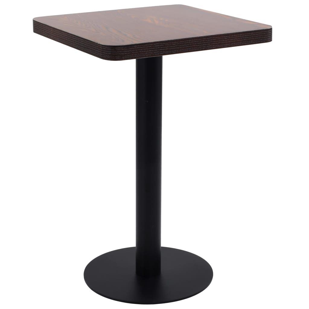 Bistro Table Dark Brown 50x50 cm MDF - Tyrell & Tyrell