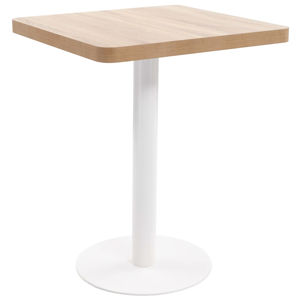Bistro Table Light Brown 60X60 cm MDF - Merlin Deals