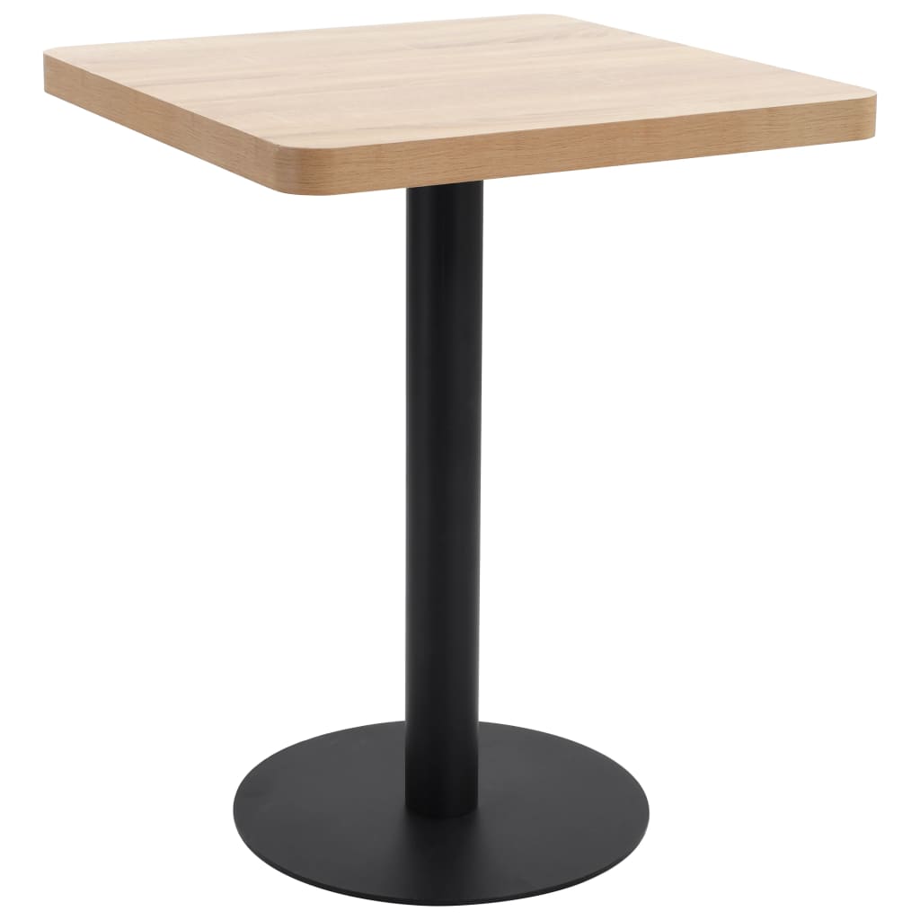 Bistro Table Light Brown 60X60 cm MDF - Discount Dealers