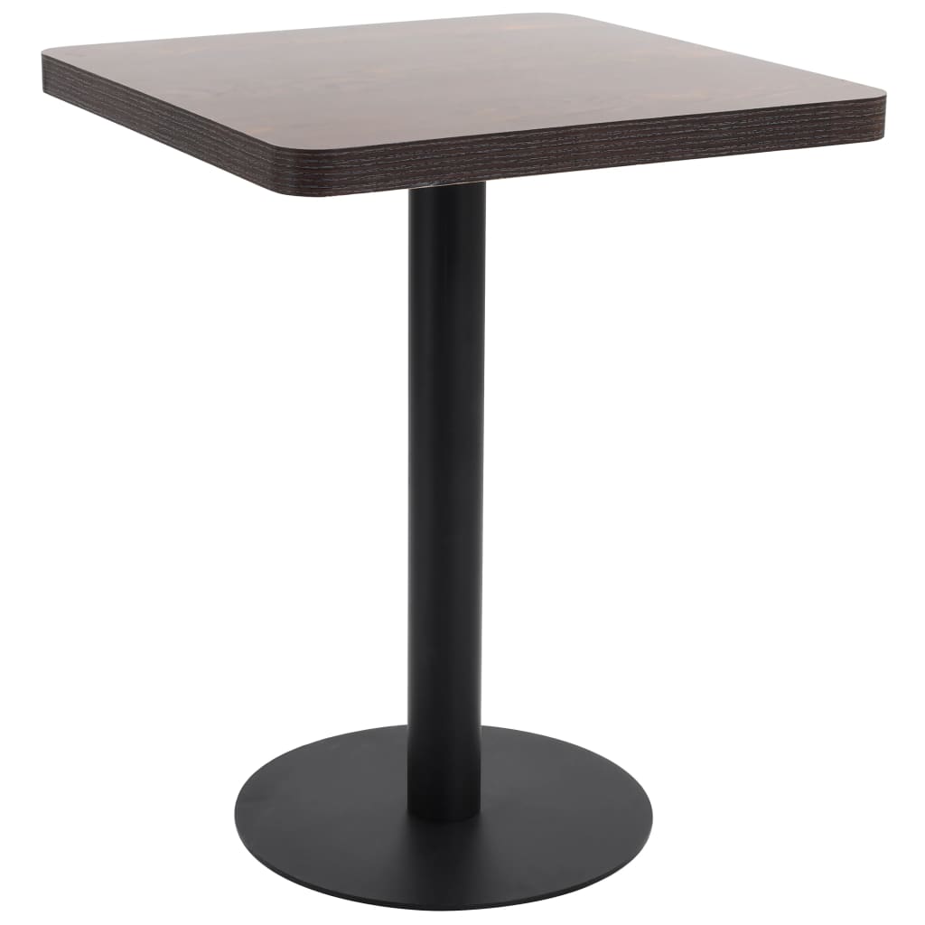 Bistro Table Dark Brown 60X60 cm MDF - All Things Good
