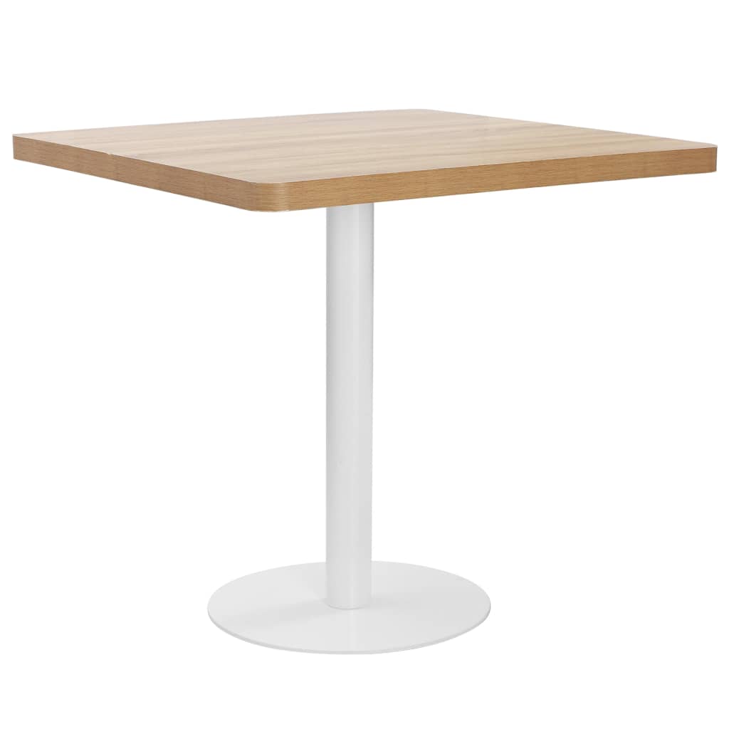 Bistro Table Light Brown 80X80 cm MDF - R and M Furniture