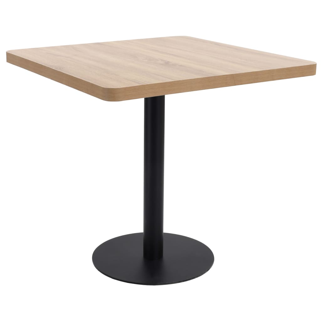 Bistro Table Light Brown 80X80 cm MDF - All Things Good
