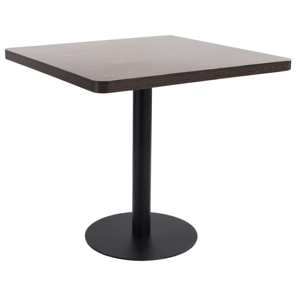 Bistro Table Dark Brown 80X80 cm MDF - Merkel Designers
