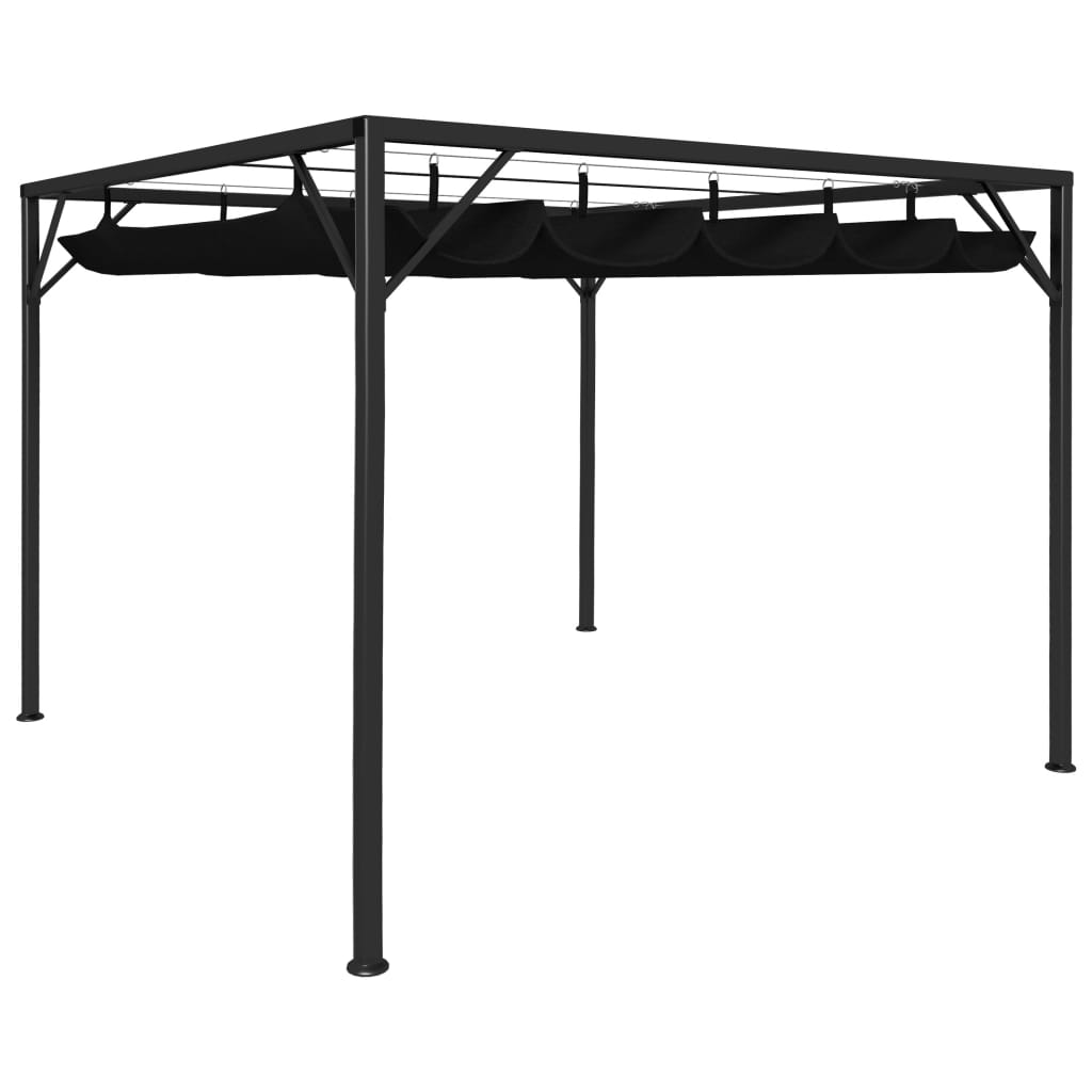 Garden Gazebo with Retractable Roof Canopy 3x3 m Anthracite - Style and Chic