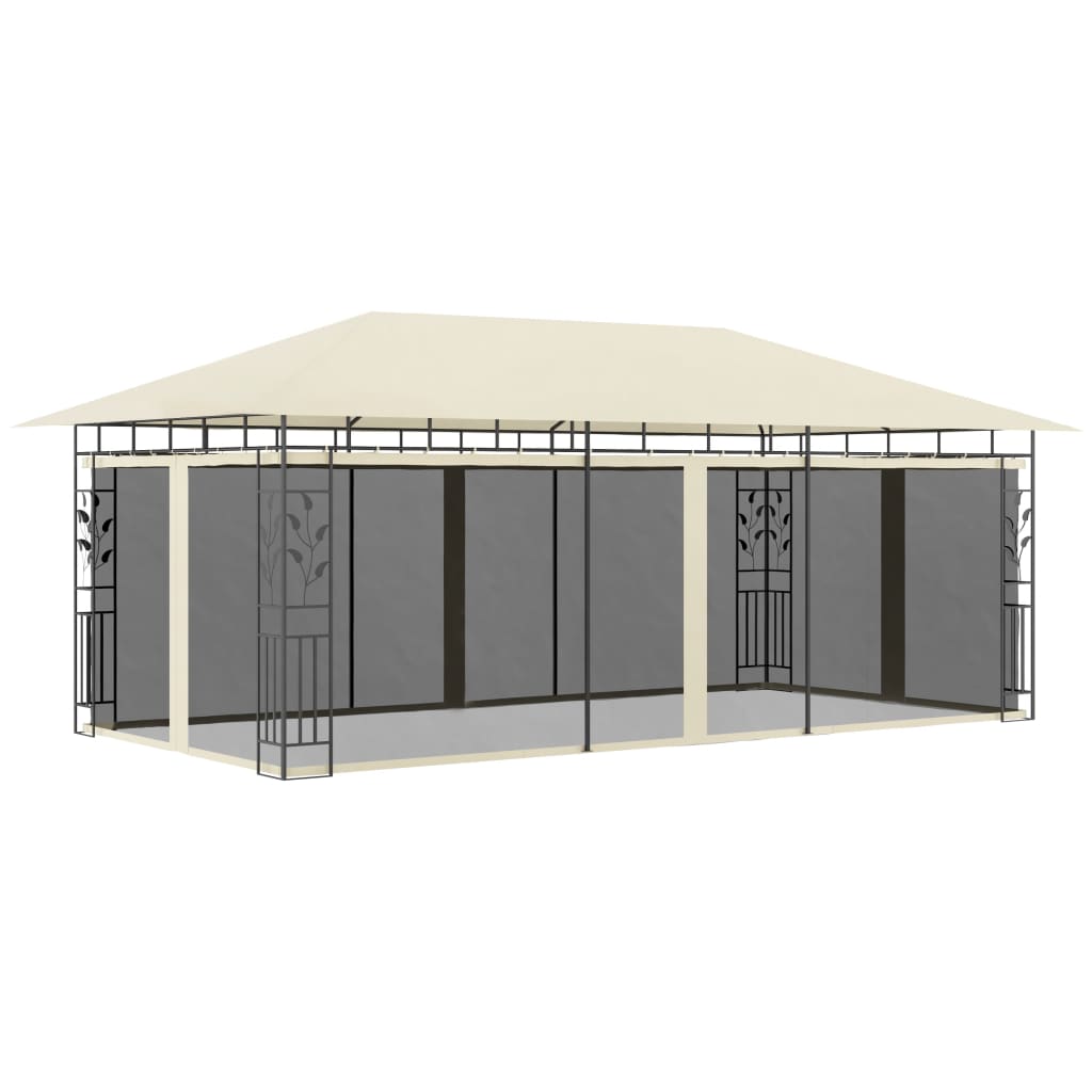 Gazebo with Mosquito Net 6x3x2.73 m Cream - Sid & Sam