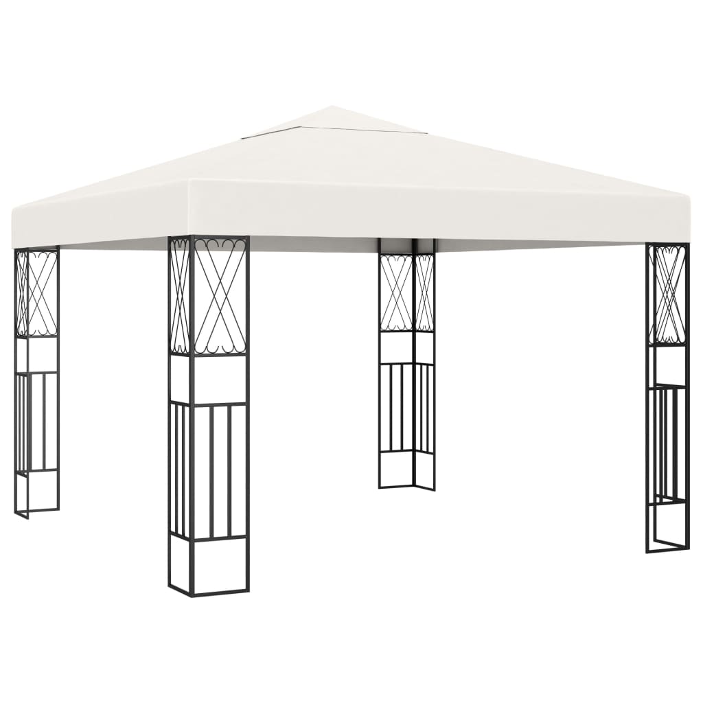 Gazebo 3x3 m Cream Fabric - Direct Imports