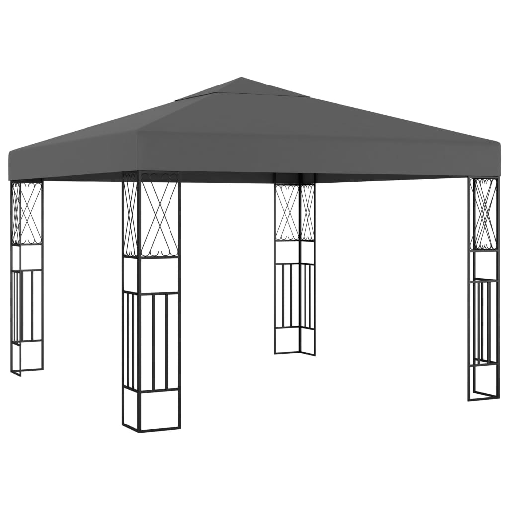 Gazebo 3x3 m Anthracite Fabric - Discount Dealers