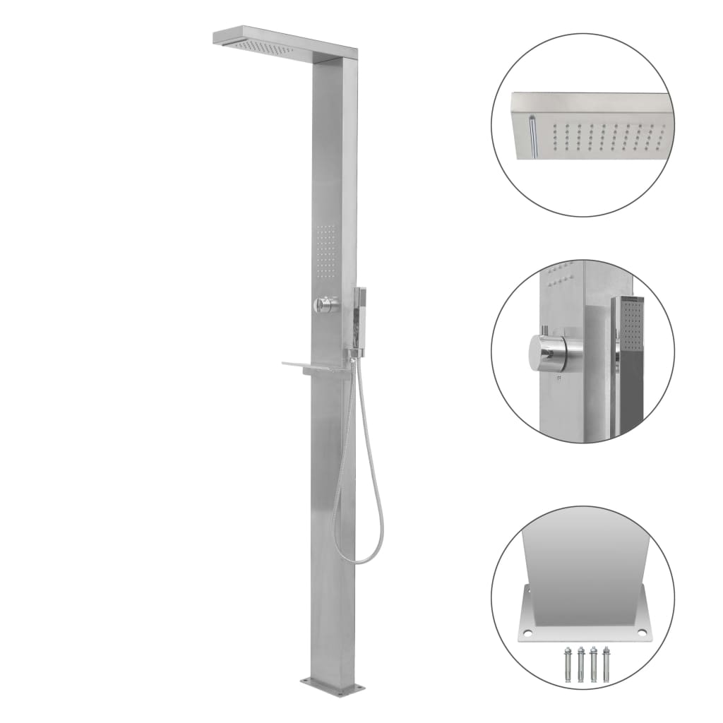 Outdoor Shower Stainless Steel Square - Tyrell & Tyrell