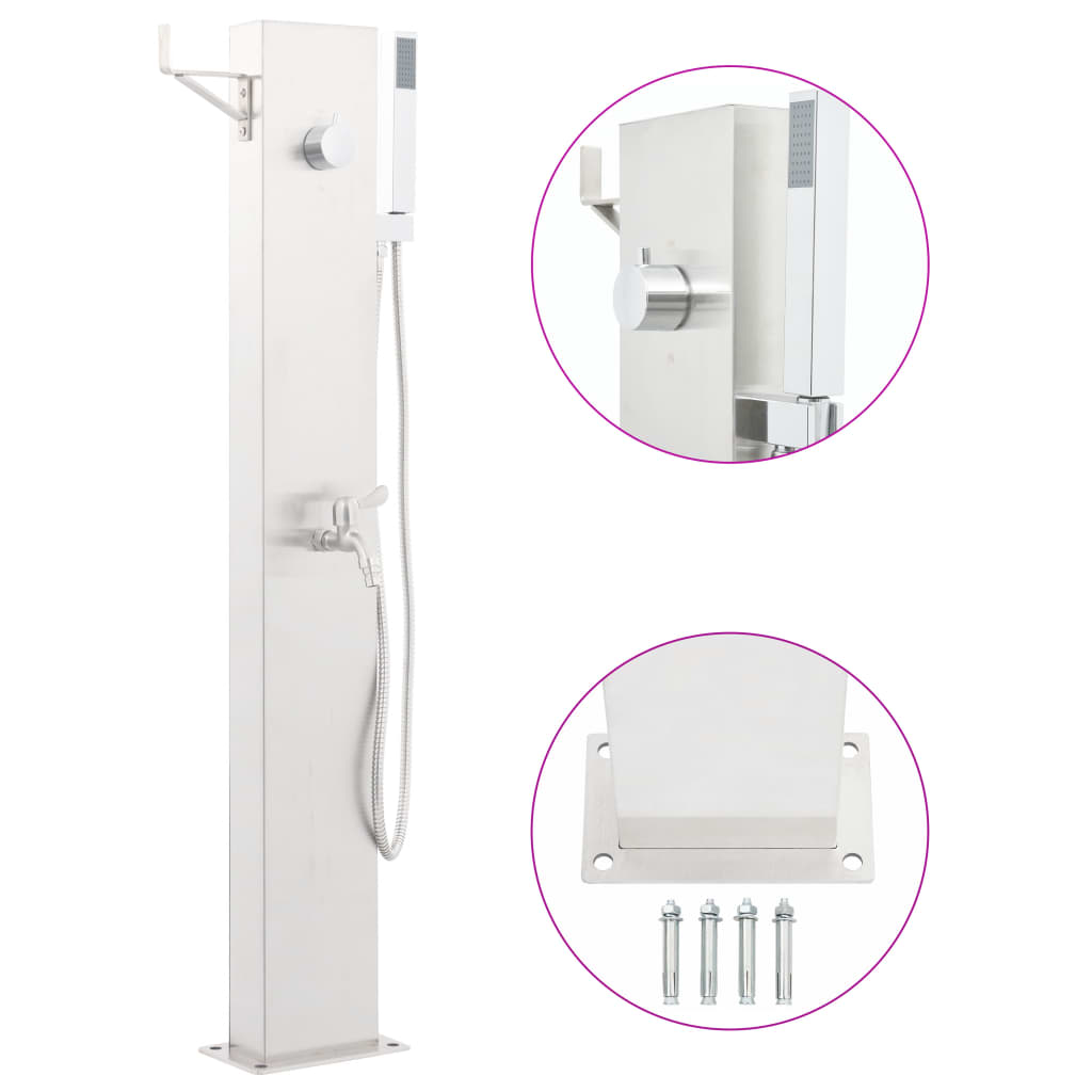 Garden Shower Faucet 110 cm Stainless Steel - R and M Furniture