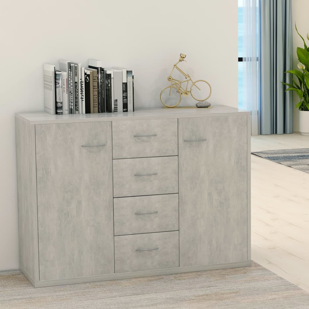 Sideboard Concrete Grey 88x30x65 cm Engineered Wood - Style and Chic