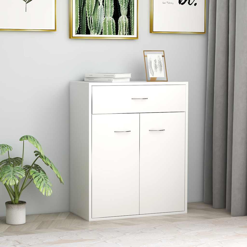 Sideboard White 60x30x75 cm Engineered Wood - Direct Imports