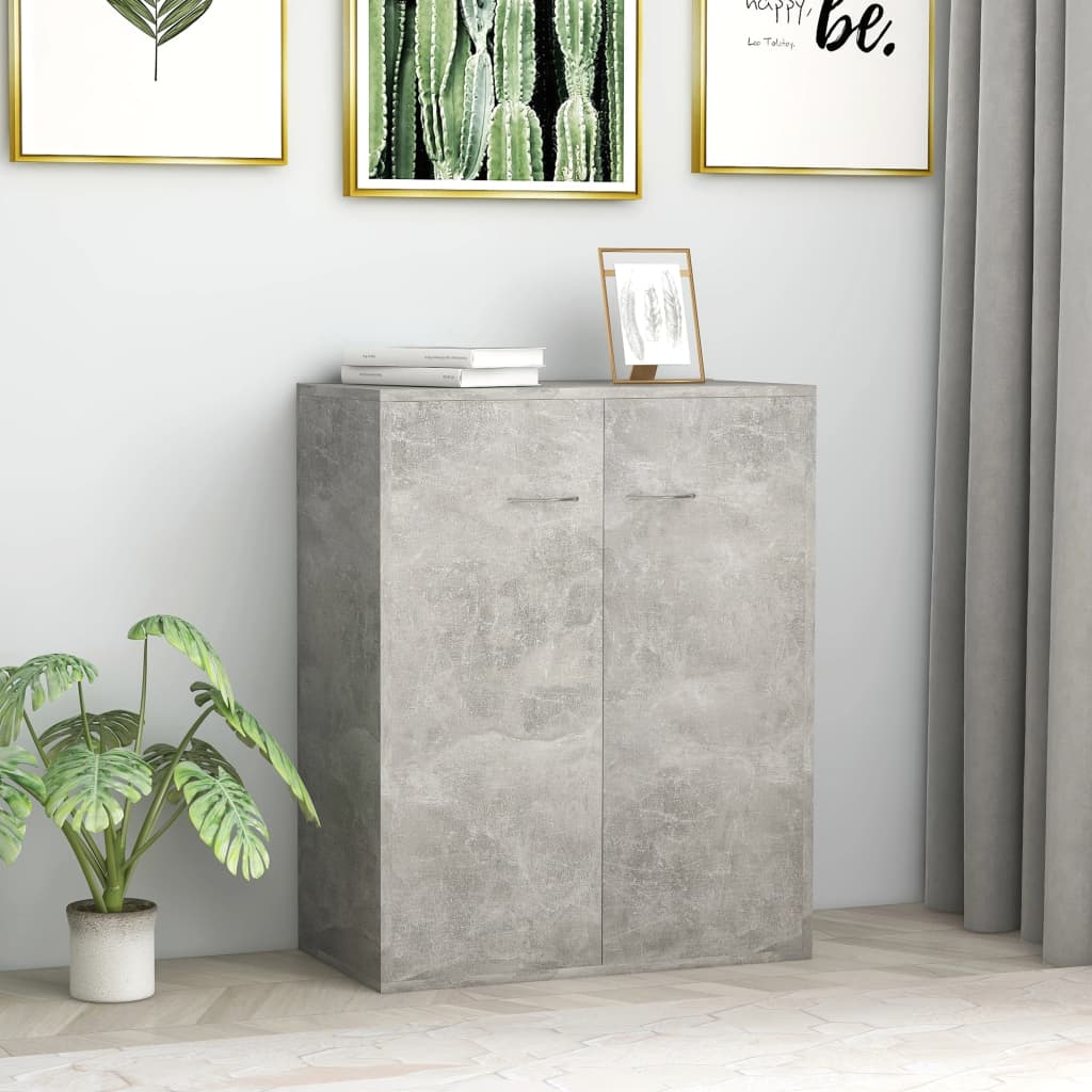 Sideboard Concrete Grey 60x30x75 cm Engineered Wood - Discount Dealers