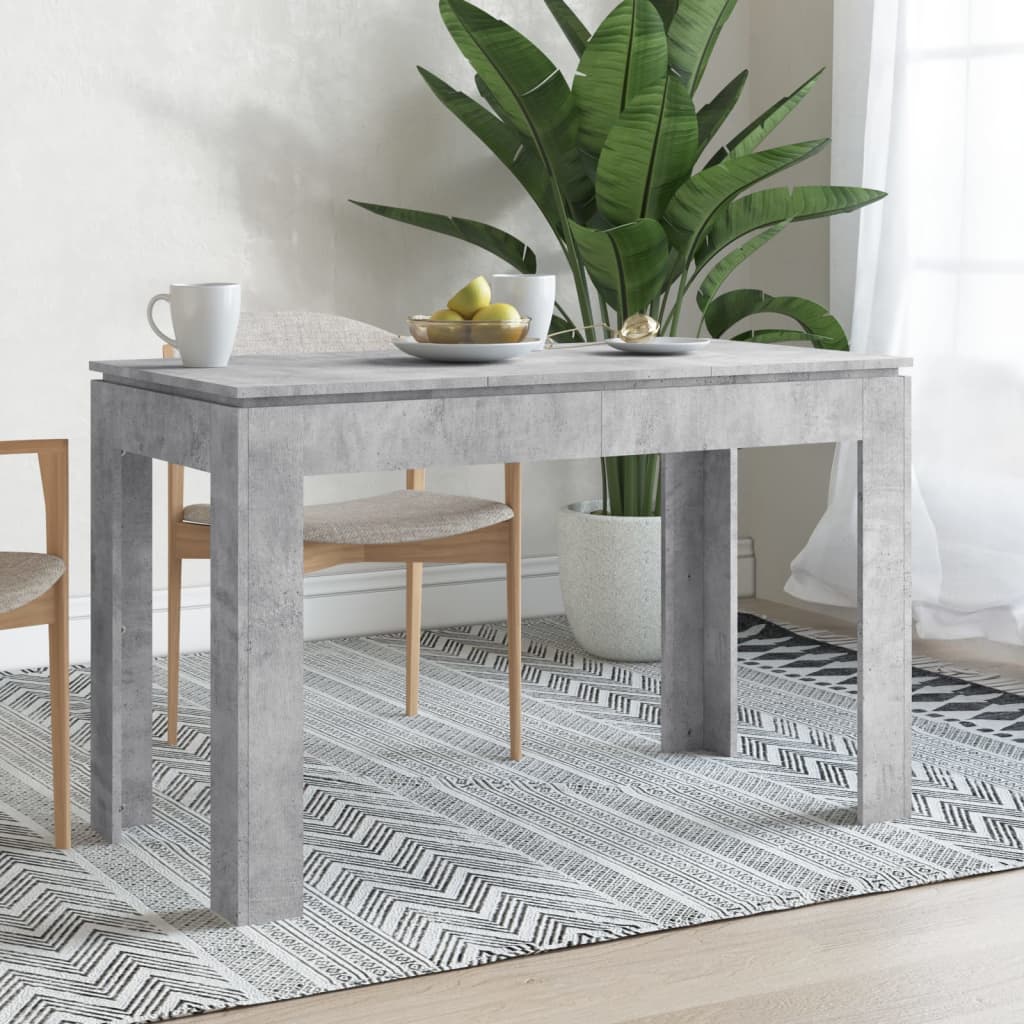 Dining Table Concrete Grey 120x60x76 cm Engineered Wood - Brittle & Co