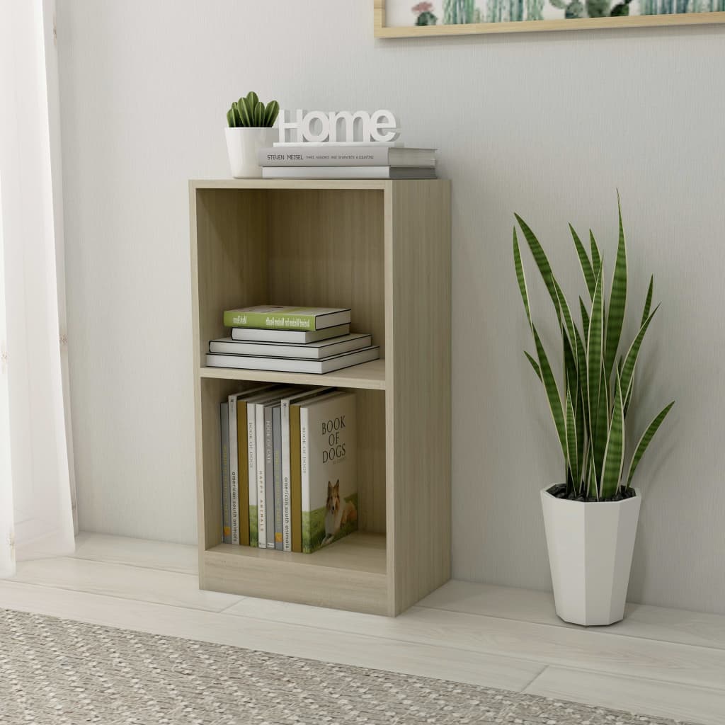 Bookshelf Sonoma Oak 40x24x75 cm Chipboard - Decor Base