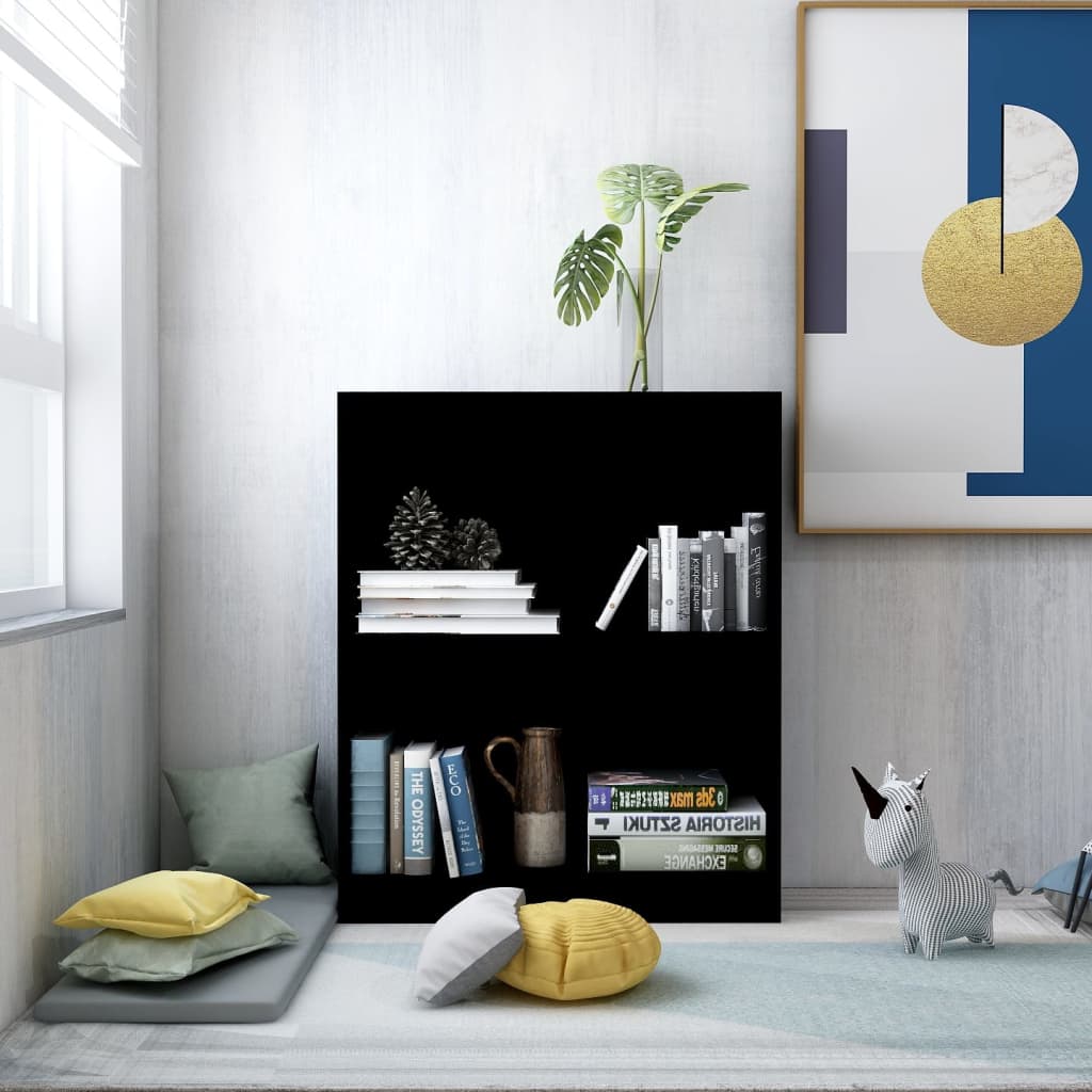 Bookshelf Black 60x24x74.5 cm Engineered Wood - Style and Chic
