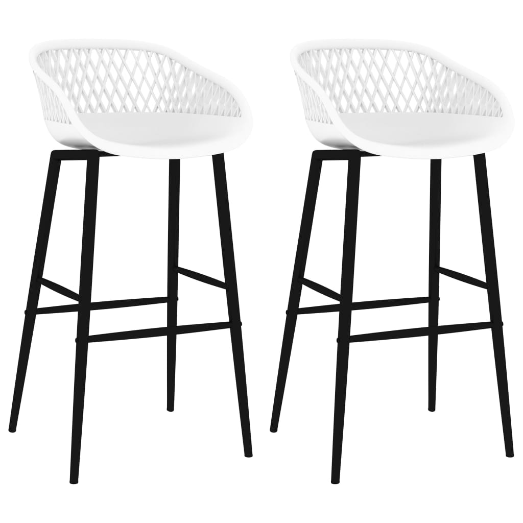 Bar Chairs 2 pcs White - Decor Base