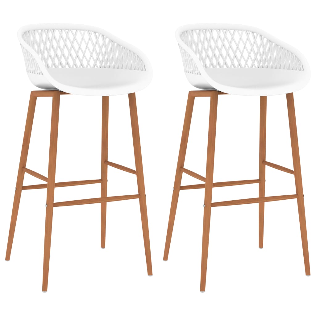 Bar Chairs 2 pcs White - Sid & Sam