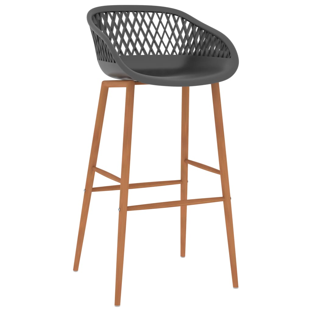 Bar Chairs 2 pcs Grey - Millennium Furniture