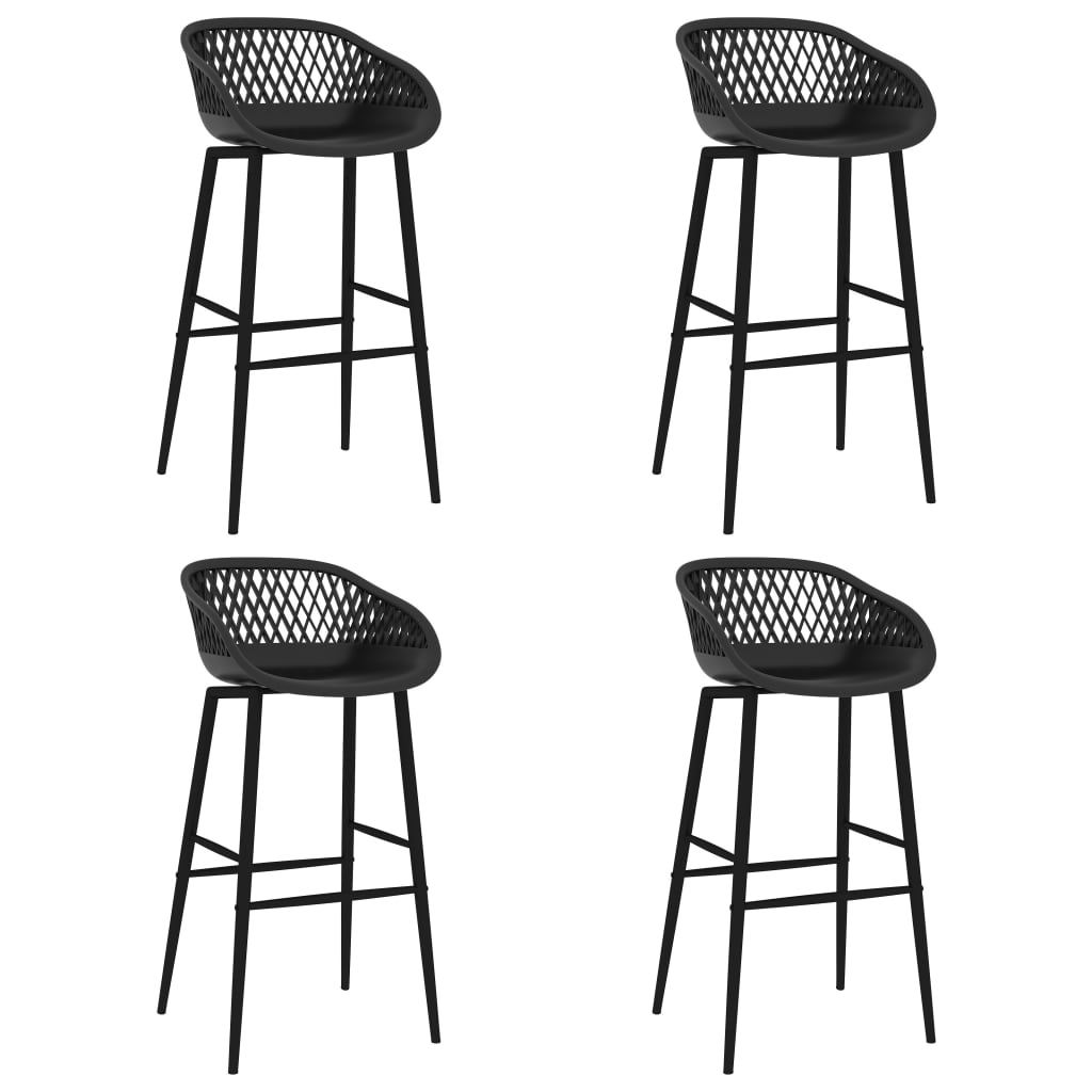 Bar Chairs 4 pcs Black - All Things Good