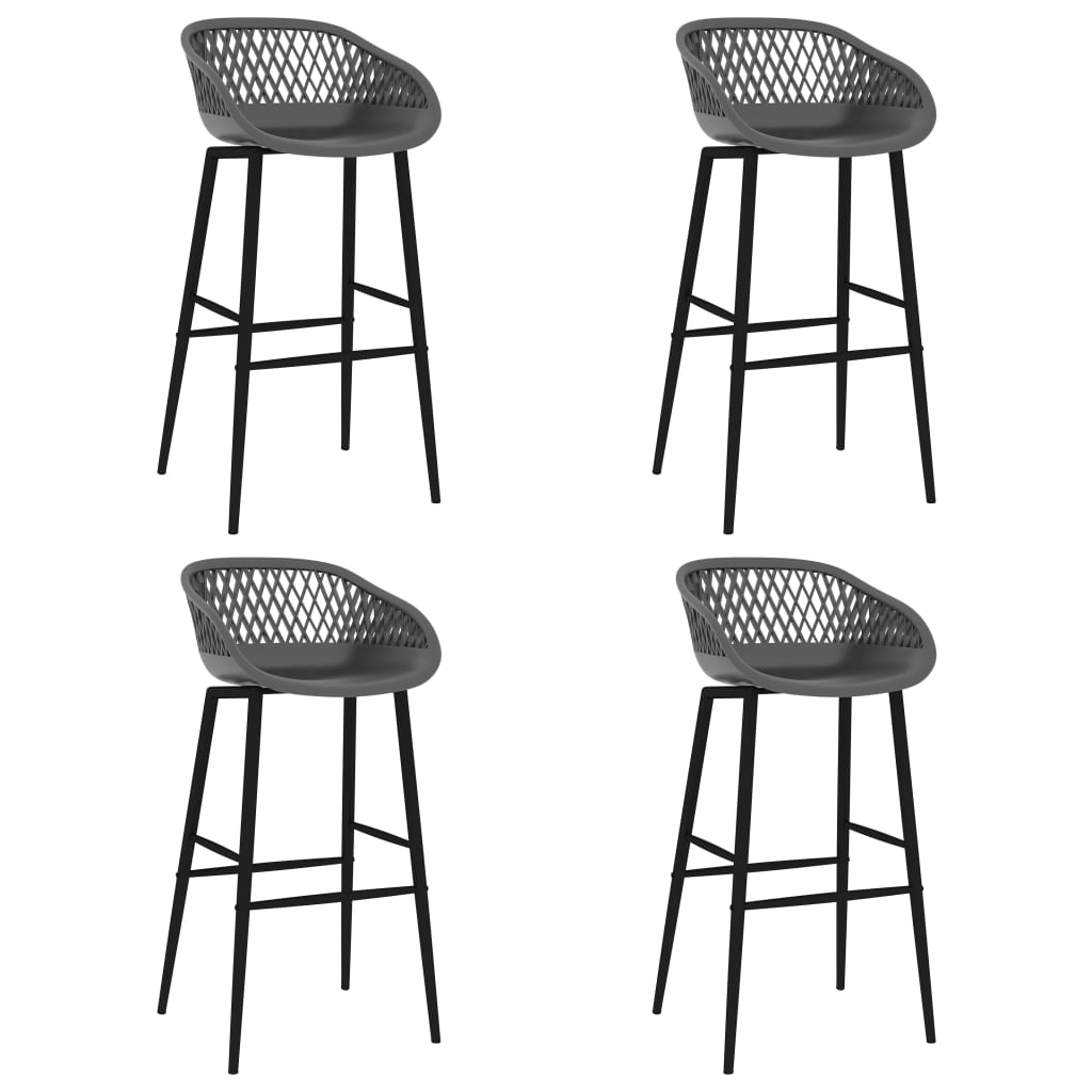Bar Chairs 4 pcs Grey - All Things Good