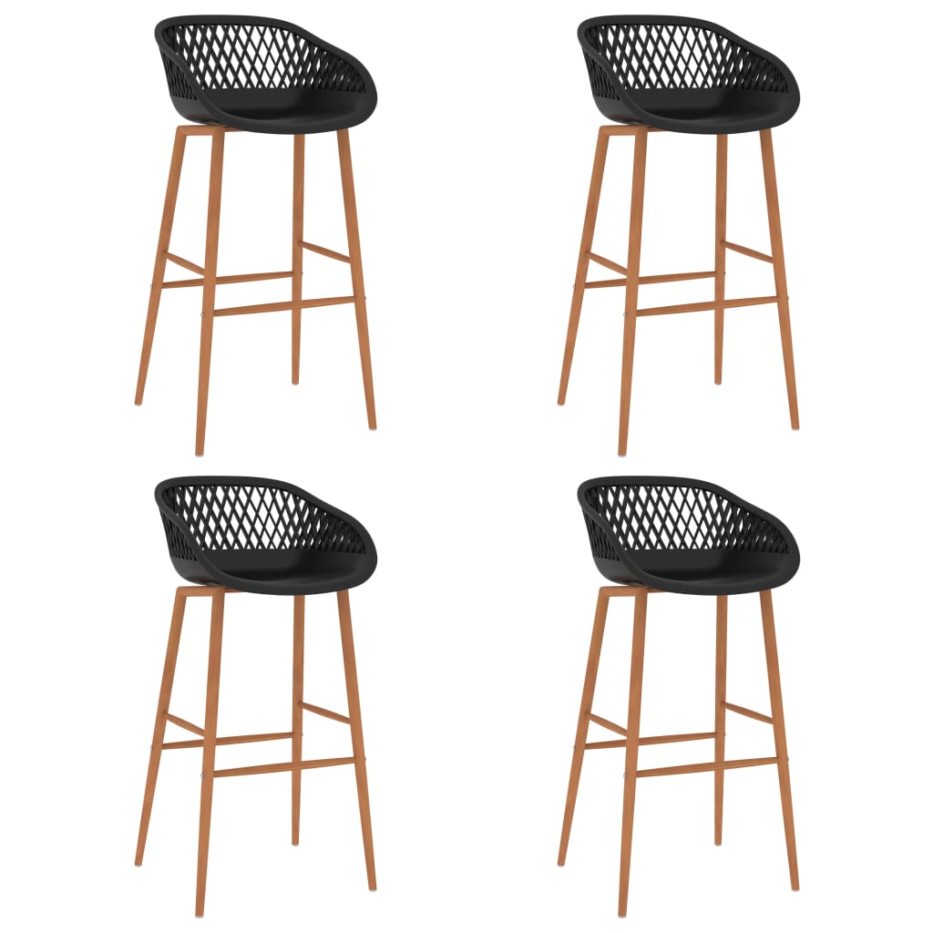 Bar Chairs 4 pcs Black - Sid & Sam