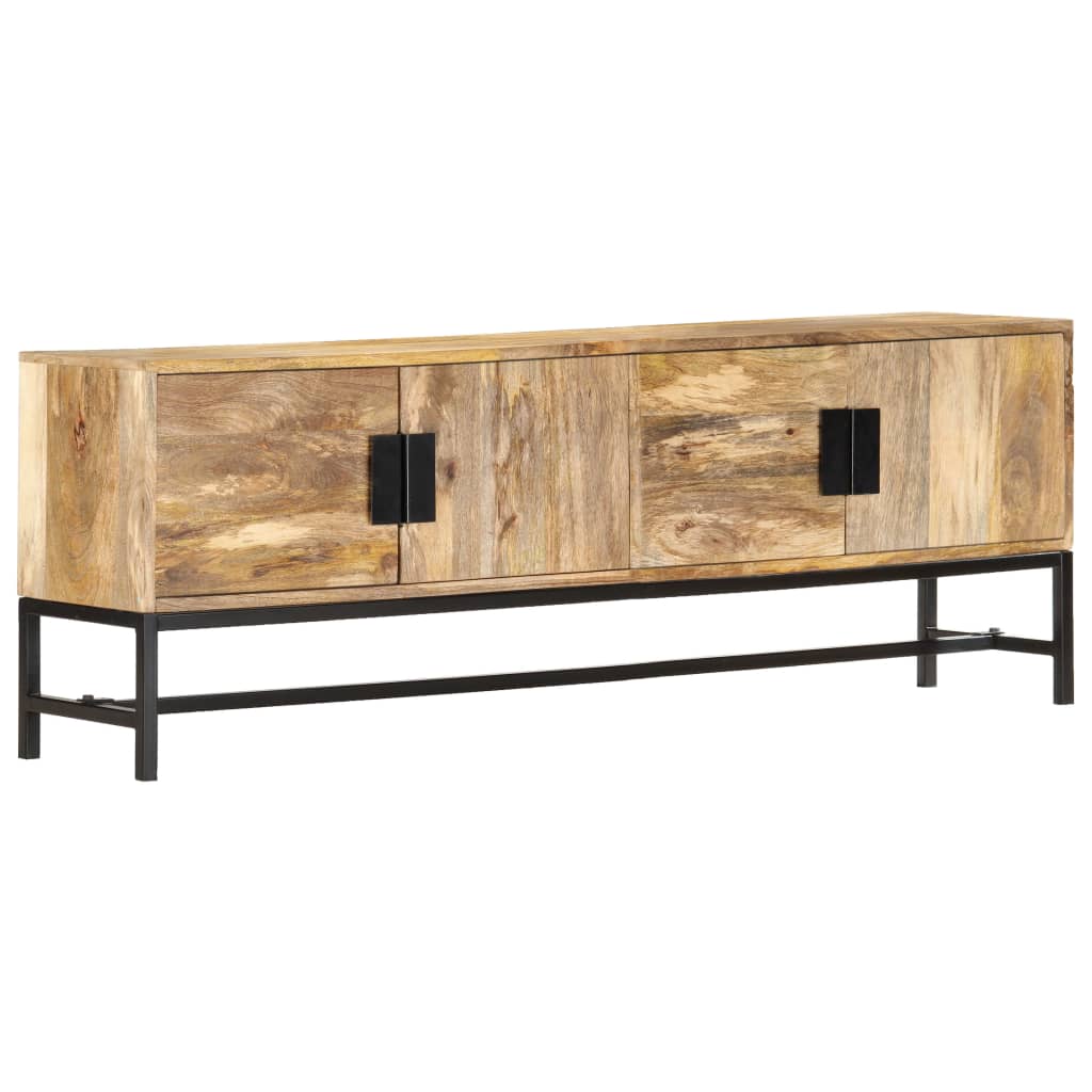 TV Cabinet 140x30x50 cm Solid Mango Wood - Merlin Deals