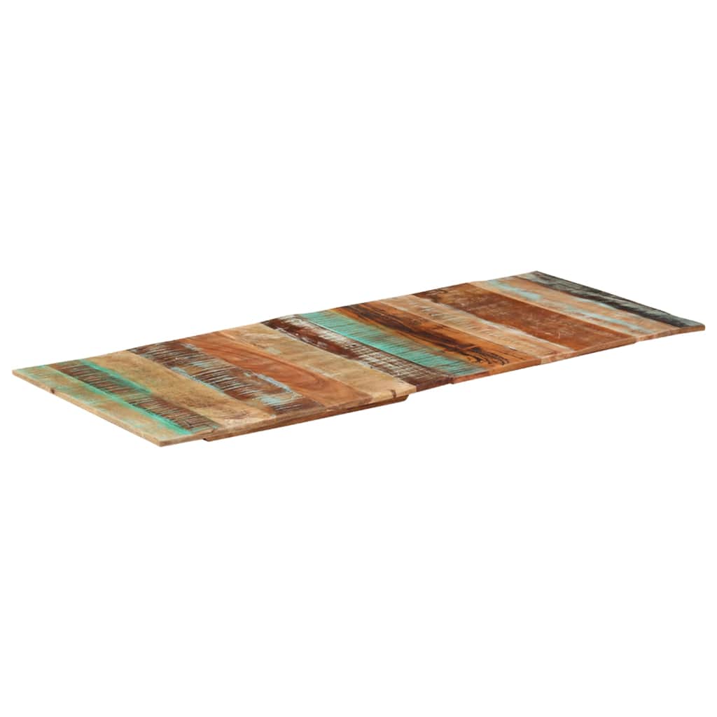 Rectangular Table Top 60x140 cm 15-16 mm Solid Reclaimed Wood - Sid & Sam