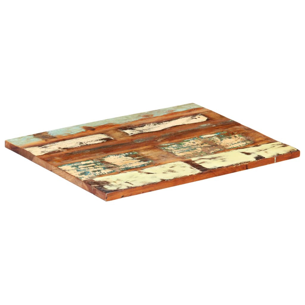 Rectangular Table Top 60x70 cm 25-27 mm Solid Reclaimed Wood - Direct Imports