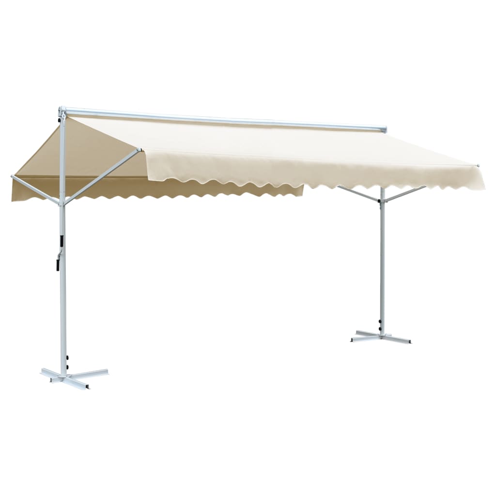 Free Standing Awning 600x300 cm Cream - Brittle & Co