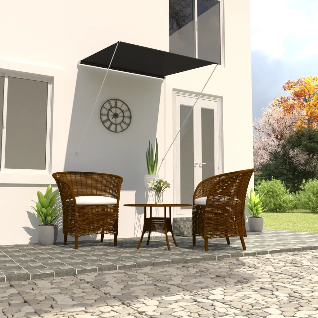 Retractable Awning 100x150 cm Anthracite - Unbeatable Bargains