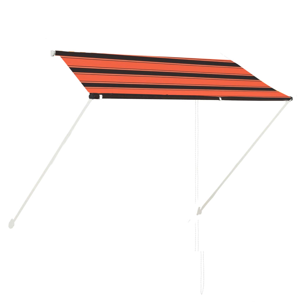Retractable Awning 250x150 cm Orange and Brown - Direct Imports
