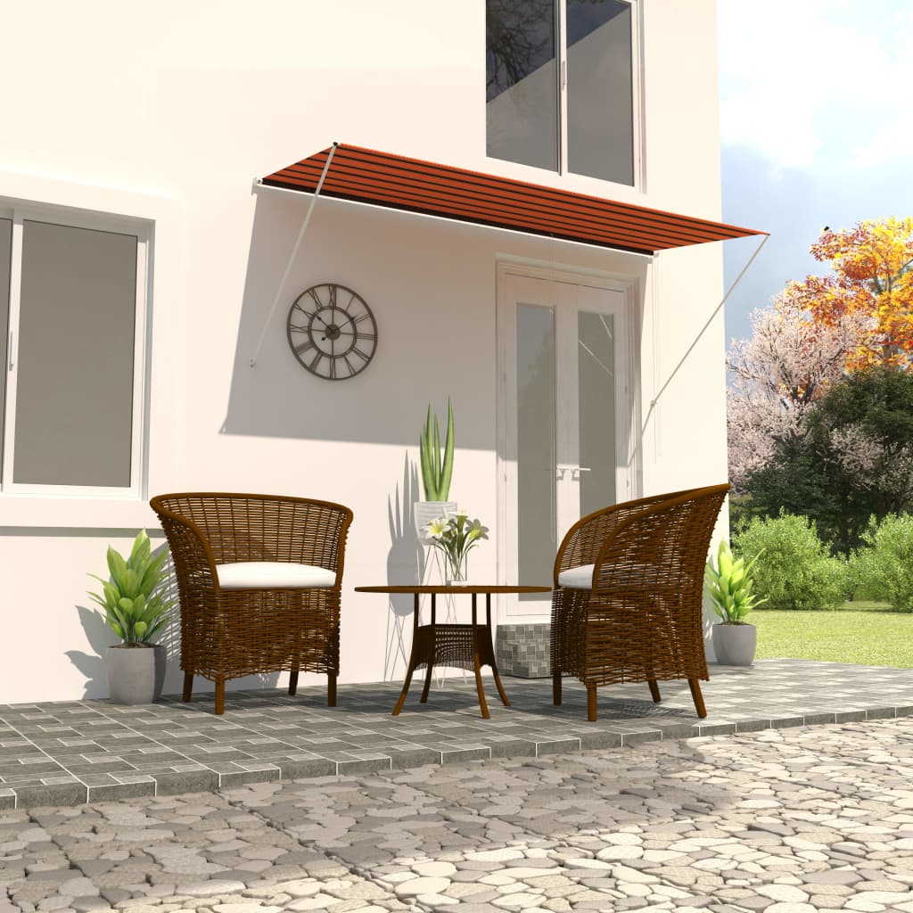 Retractable Awning 300x150 cm Orange and Brown - Casper Homes
