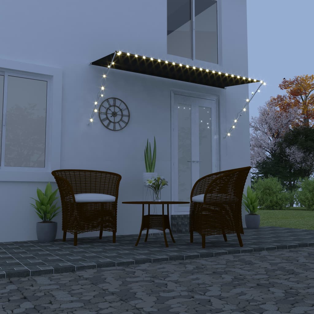 Retractable Awning with LED 300x150 cm Anthracite - Millennium Furniture