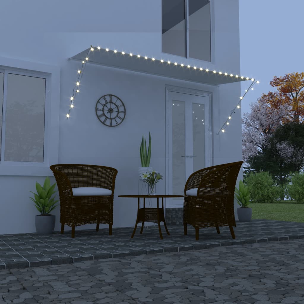 Retractable Awning with LED 300x150 cm Cream - Discount Dealers
