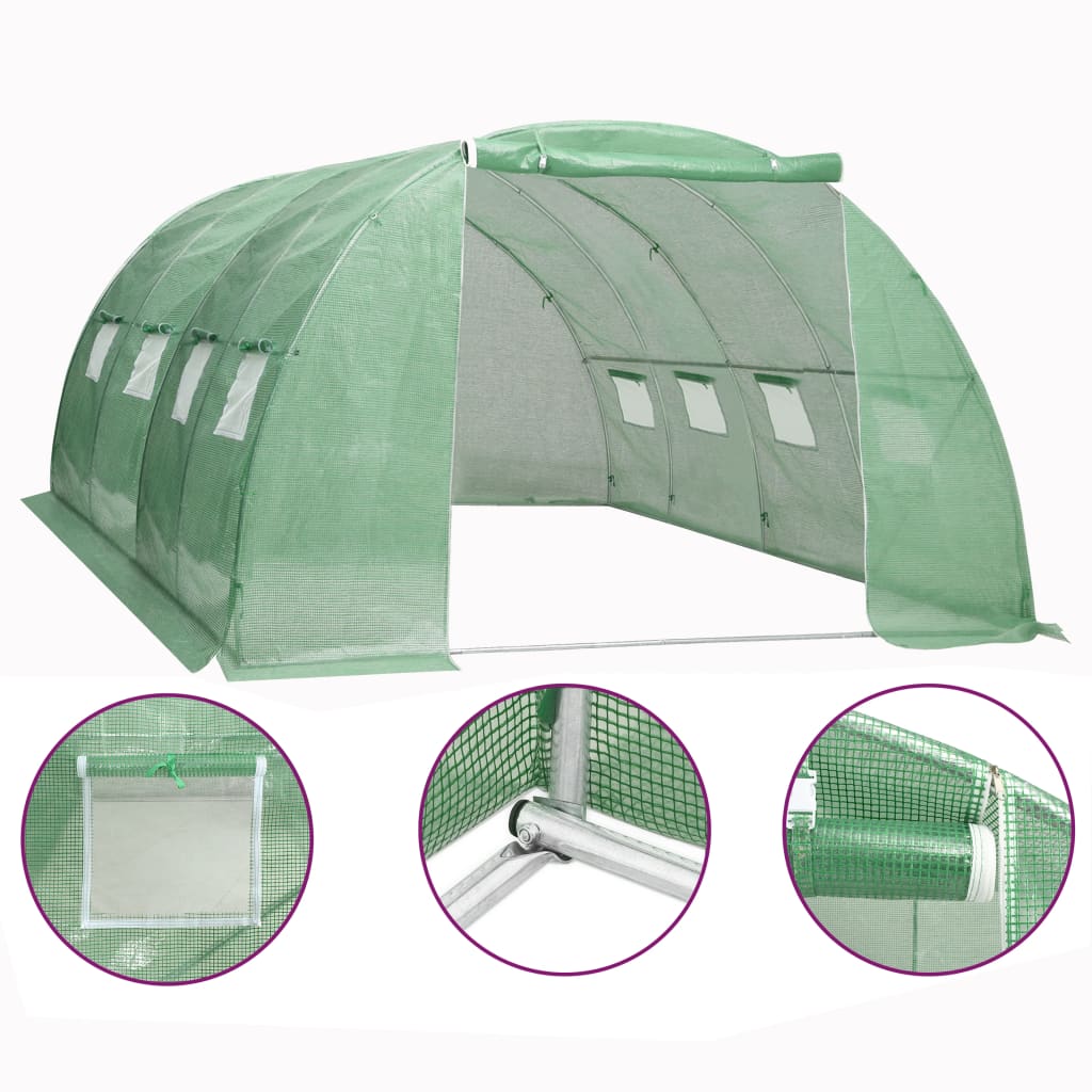 Greenhouse 16 mÂ² 4x4x2 m - Discount Dealers