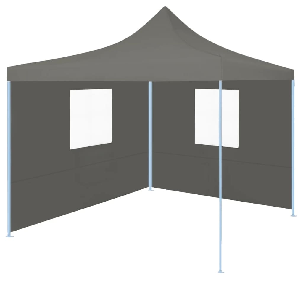 Professional Folding Party Tent with 2 Sidewalls 2x2 m Steel Anthracite - Design Hut