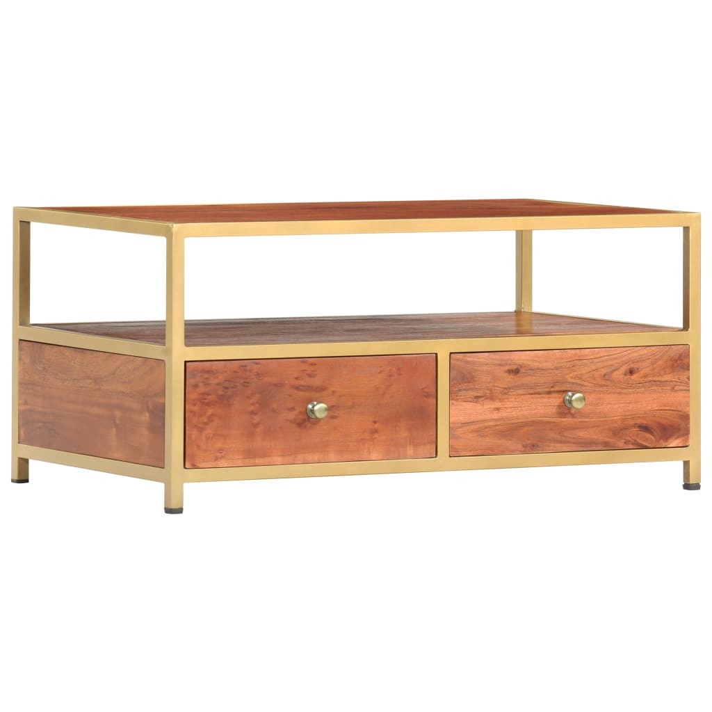 Coffee Table 90x50x40 cm Solid Acacia Wood - Brittle & Co
