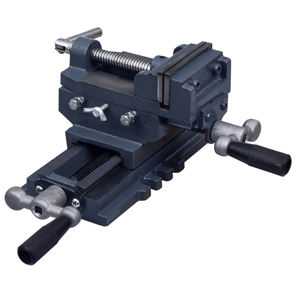 Manually Operated Cross Slide Drill Press Vice 70 mm - Unbeatable Bargains