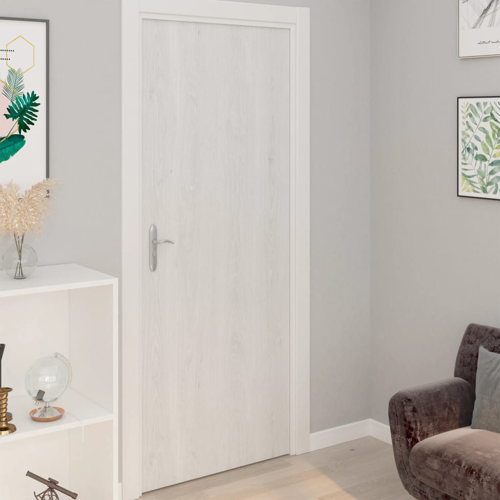 Self-adhesive Door Films 2 pcs White Wood 210x90 cm PVC - Casper Homes