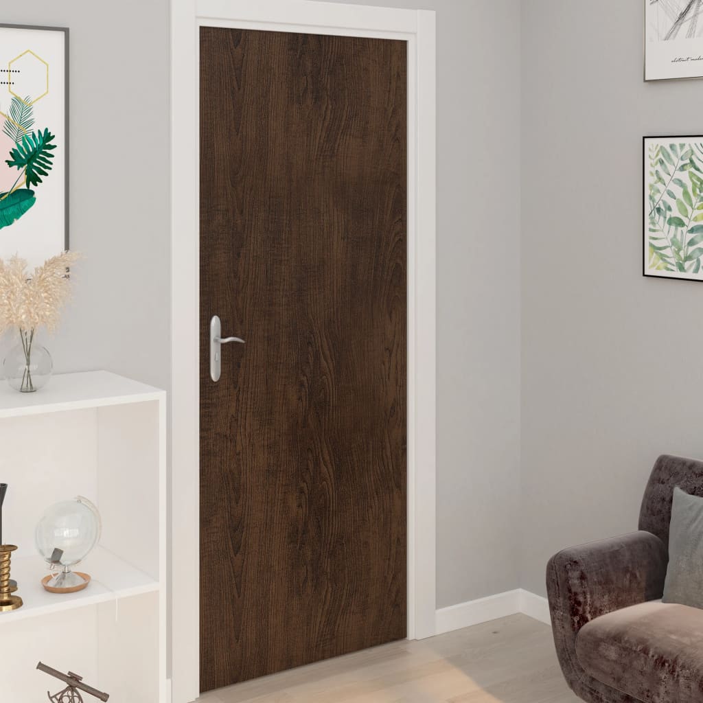 Self-adhesive Door Films 2 pcs Dark Oak 210x90 cm PVC - Millennium Furniture