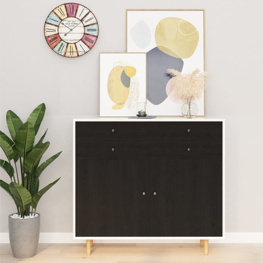 Self-adhesive Furniture Film Dark Wood 500x90 cm PVC - Sid & Sam
