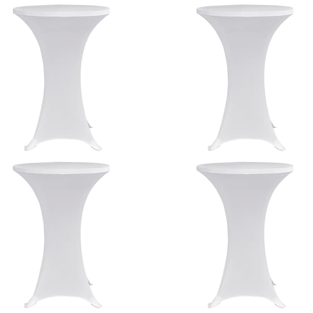 Standing Table Cover Ã ̃70 cm White Stretch 4 pcs - Direct Imports