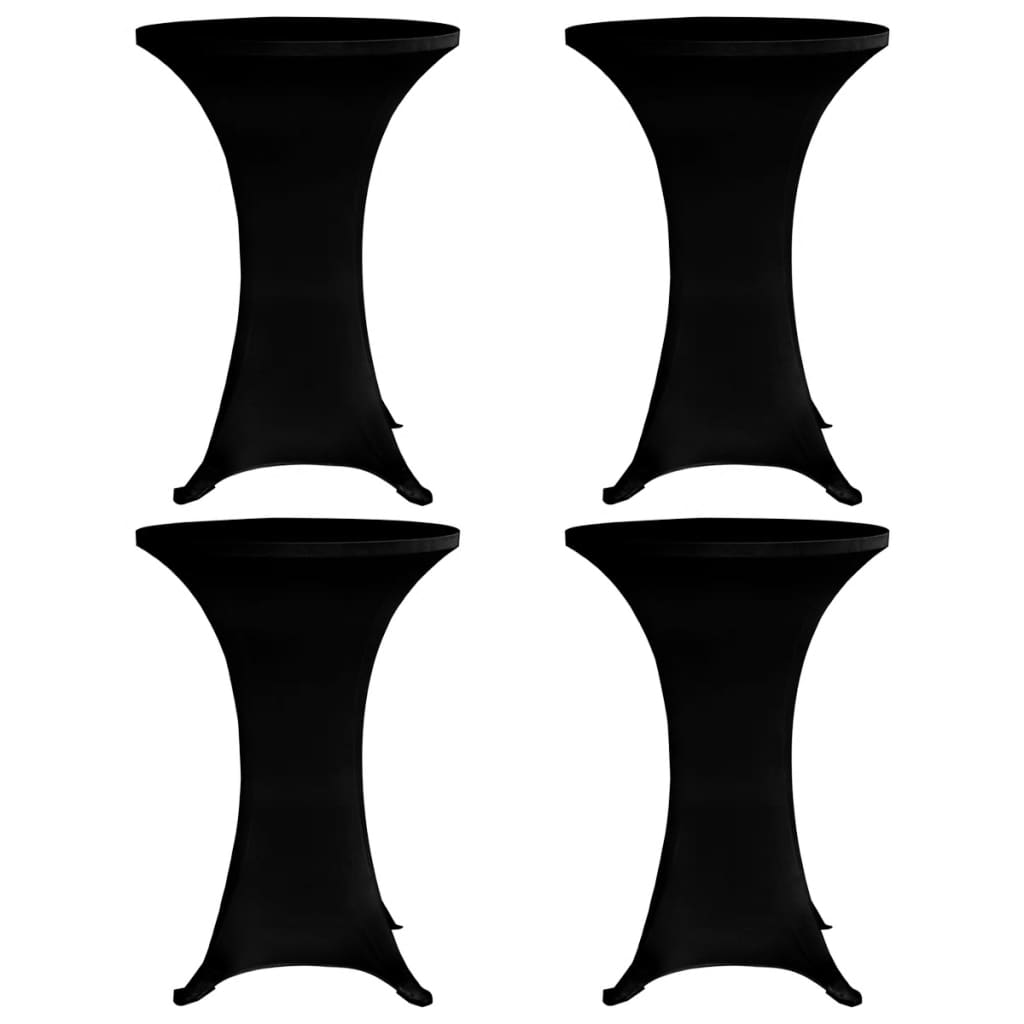 Standing Table Cover Ã ̃80 cm Black Stretch 4 pcs - Merkel Designers