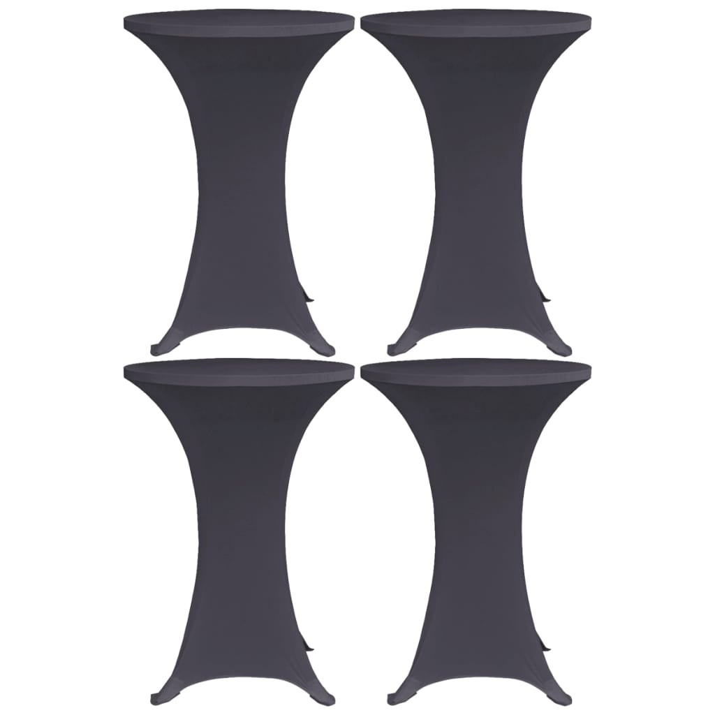 Stretch Table Cover 4 pcs 60 cm Anthracite - Merlin Deals