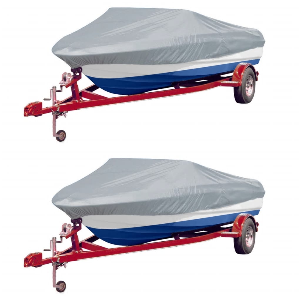 Boat Covers 2 pcs Grey Length 427-488 cm Width 229 cm - Millennium Furniture