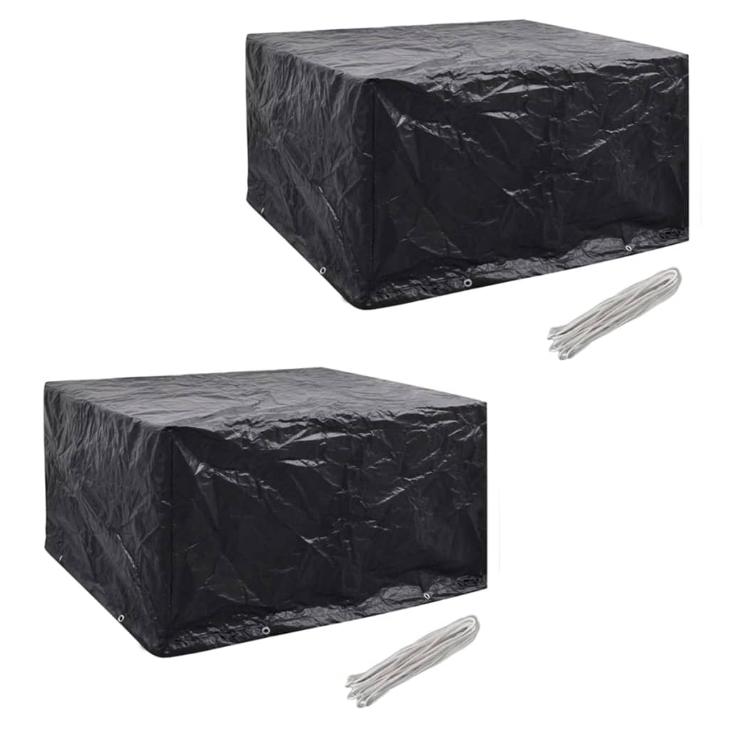 Garden Furniture Covers 2pcs 6 Person Poly Rattan 172x113cm - Sid & Sam