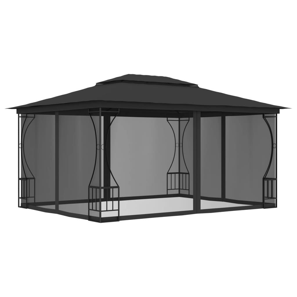 Gazebo with Nets 300x400x265 cm Anthracite - Sid & Sam