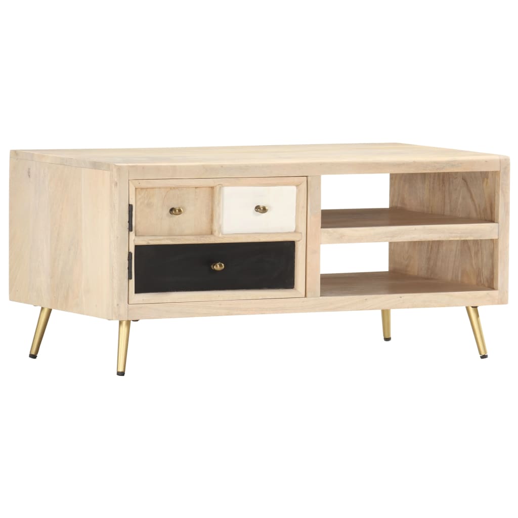 Coffee Table 90x45x40 cm Solid Mango Wood - Discount Dealers