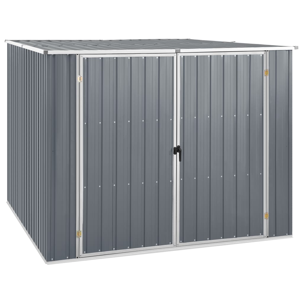 Garden Shed Grey 195x198x159 cm Galvanised Steel - Style and Chic