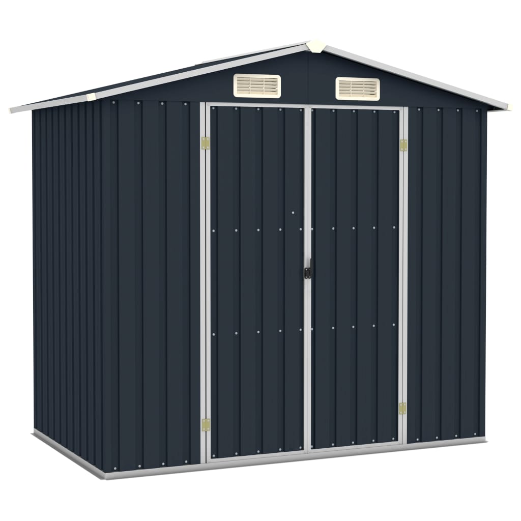 Garden Shed Anthracite 205x129x183 cm Galvanised Steel - Sid & Sam